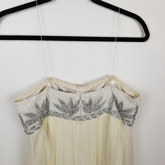 Aidan Mattox ivory beaded gown - Picture 6 of 11